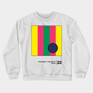 Panda Bear & Sonic Boom / Minimal Graphic Design Tribute Crewneck Sweatshirt